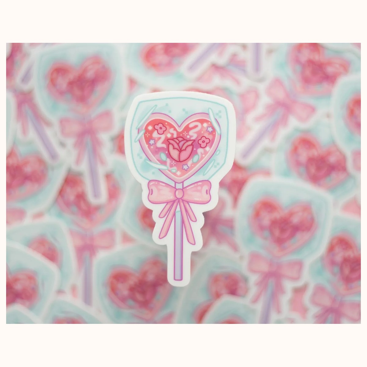 Heart Lollipop Sticker view 2