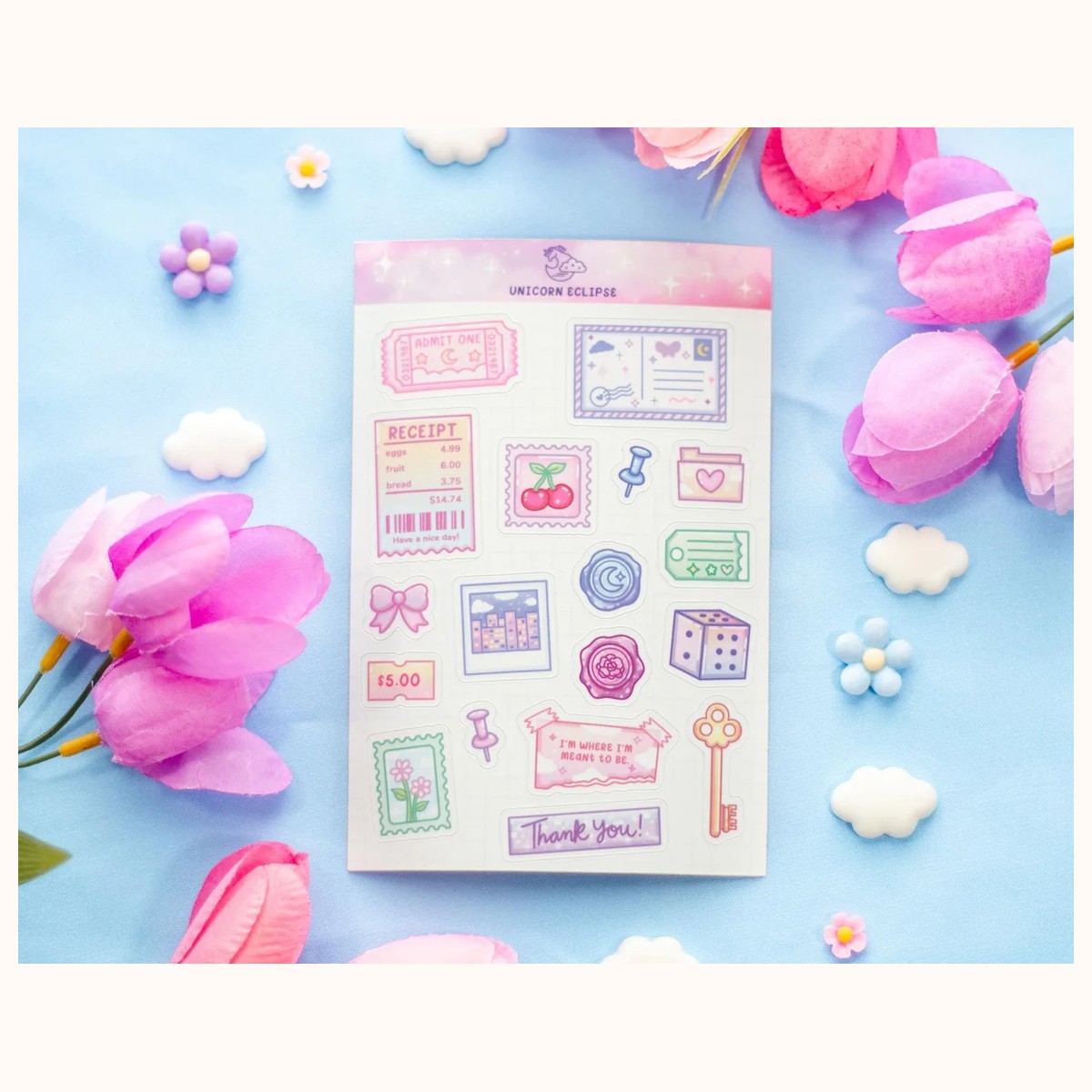 Ephemera Sticker Sheet, stickers from Farouk Book Store