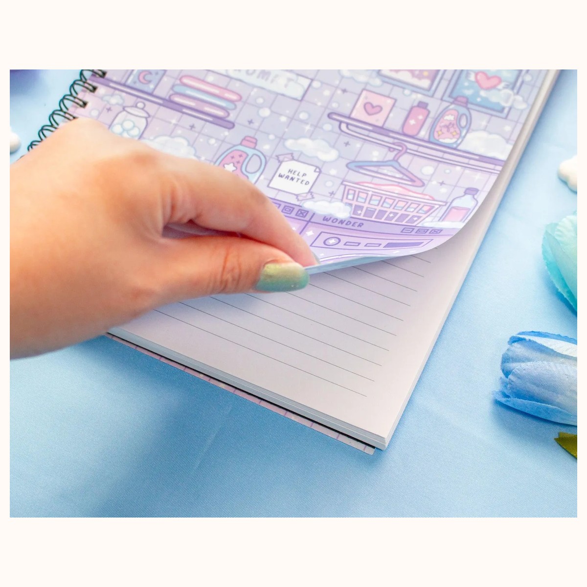Laundromat Spiral Lined Notebook (7x9") view 3