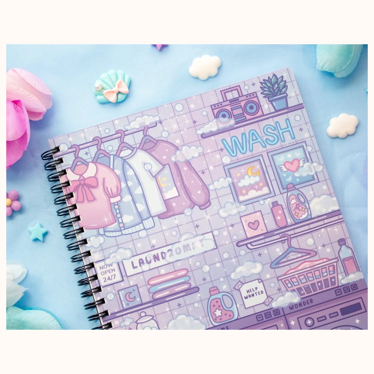 Laundromat Spiral Lined Notebook (7x9") view 5