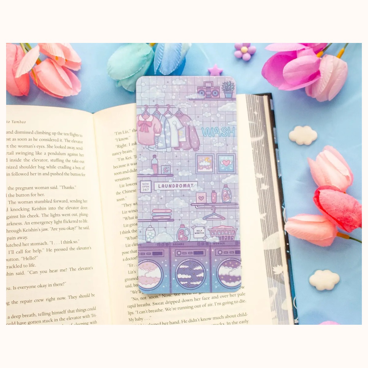 Laundromat Reading Log Bookmark view 3