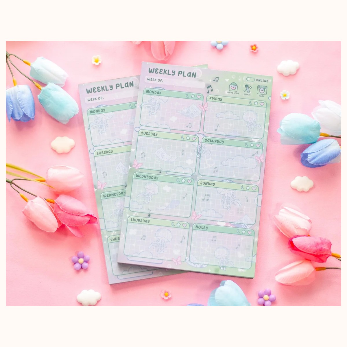 Blooming Records Weekly Planner Pad view 3