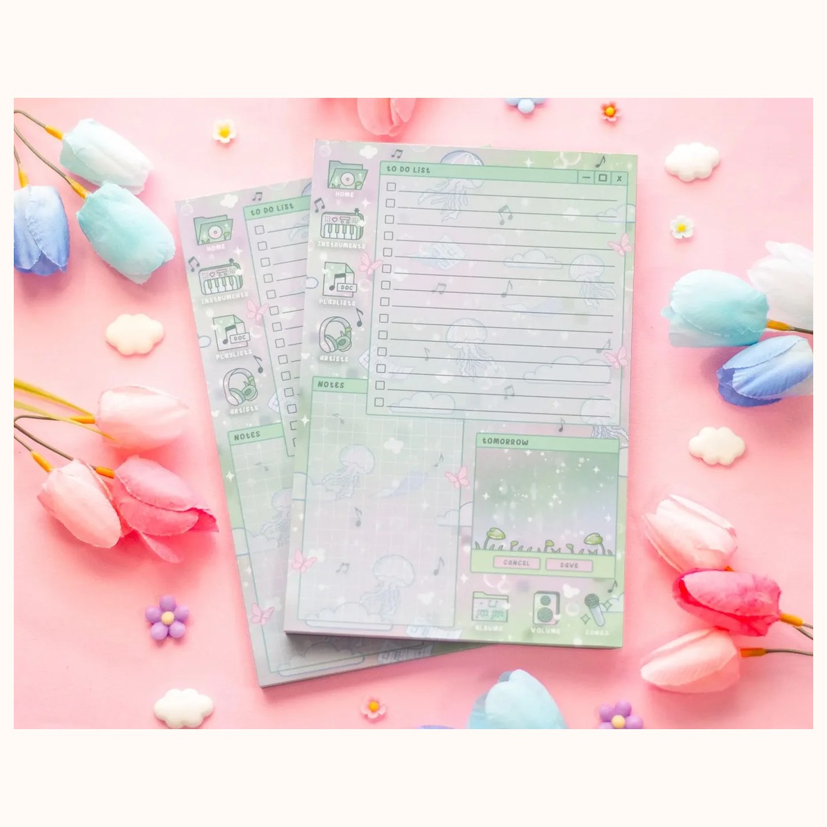 Blooming Records Daily Planner Pad view 3