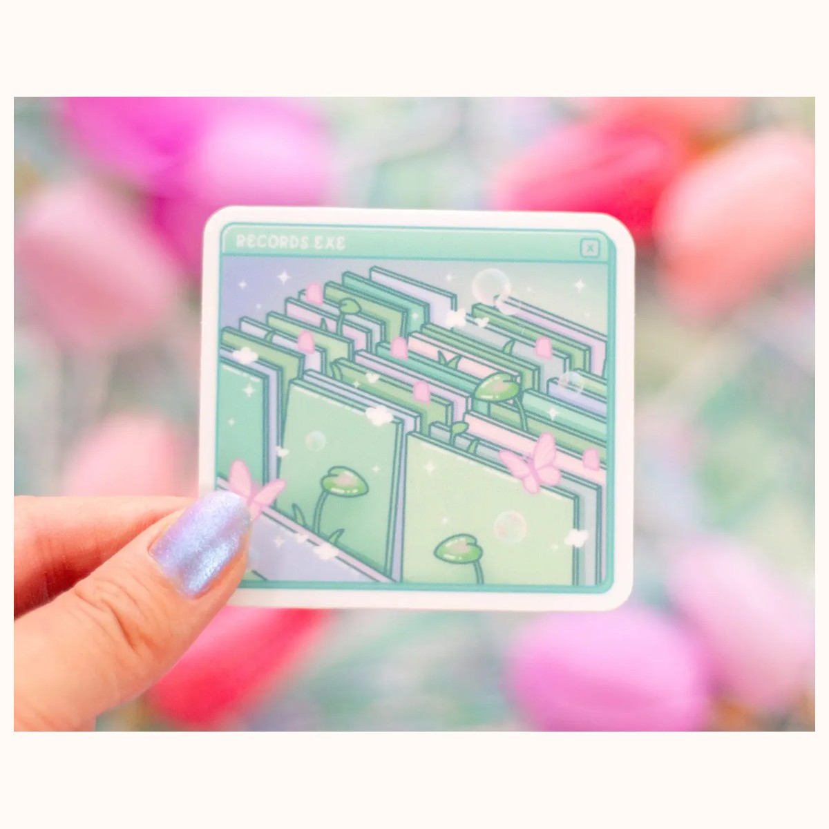 Records.exe Sticker by Farouk Book Store
