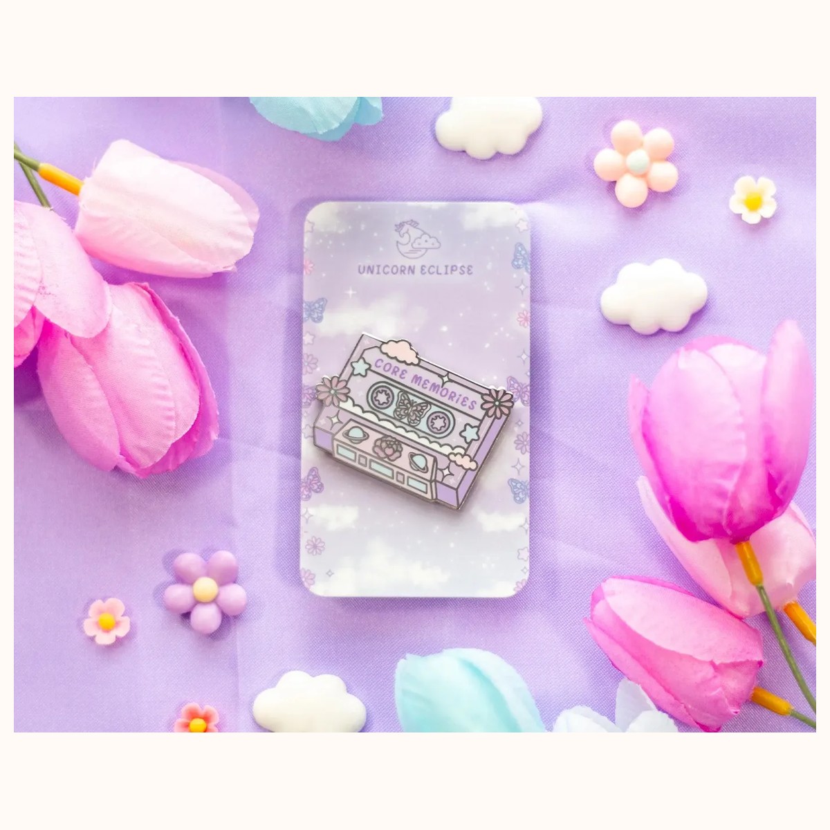 Magical Cassette Tape Enamel Pin by Farouk Book Store