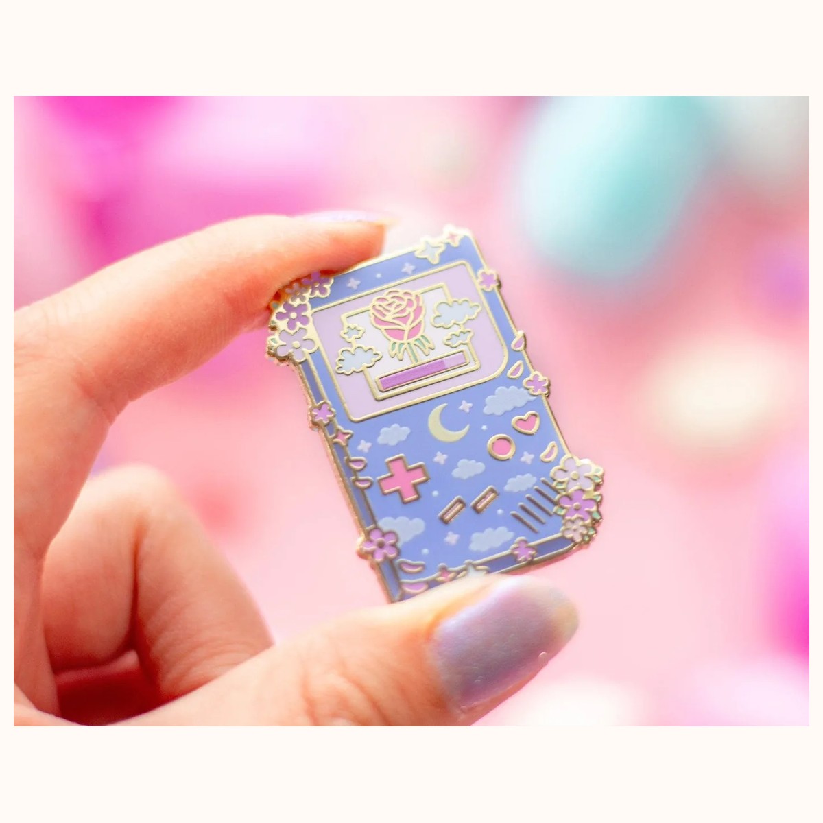 Game Girl Enamel Pin view 2