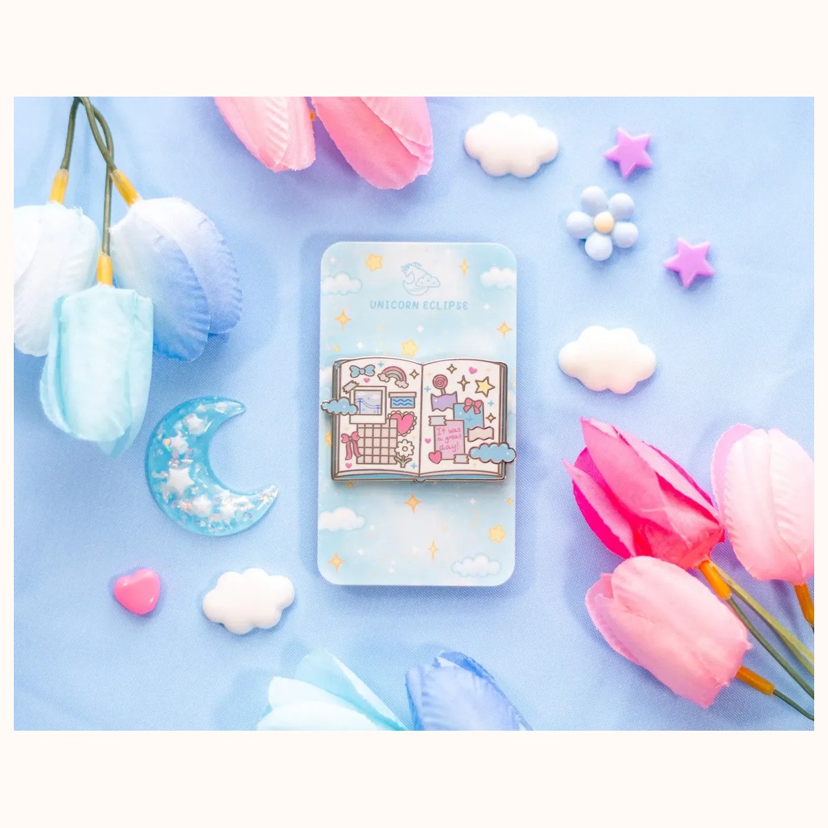 Journal Enamel Pin by Farouk Book Store