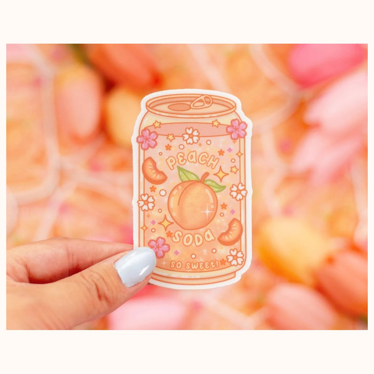 Peach Soda Sticker by Farouk Book Store