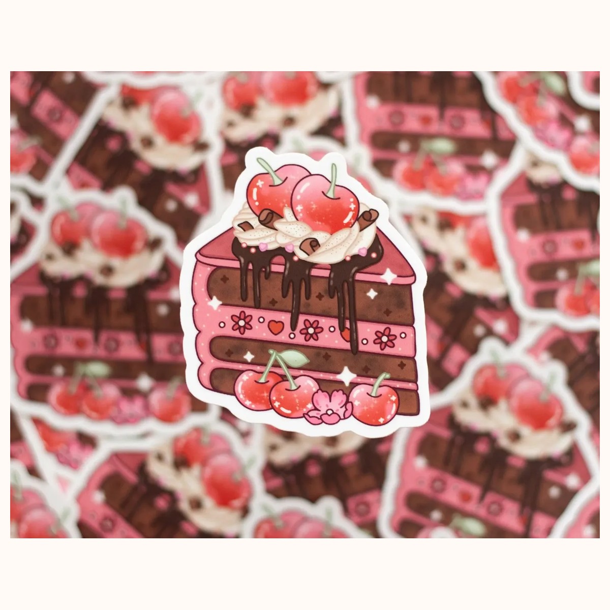 Chocolate Cherry Cake Sticker view 2