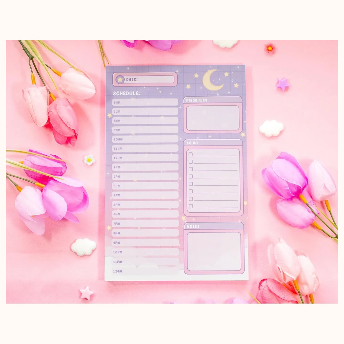 Starry Clouds Hourly Planner Pad, accessories from Farouk Book Store