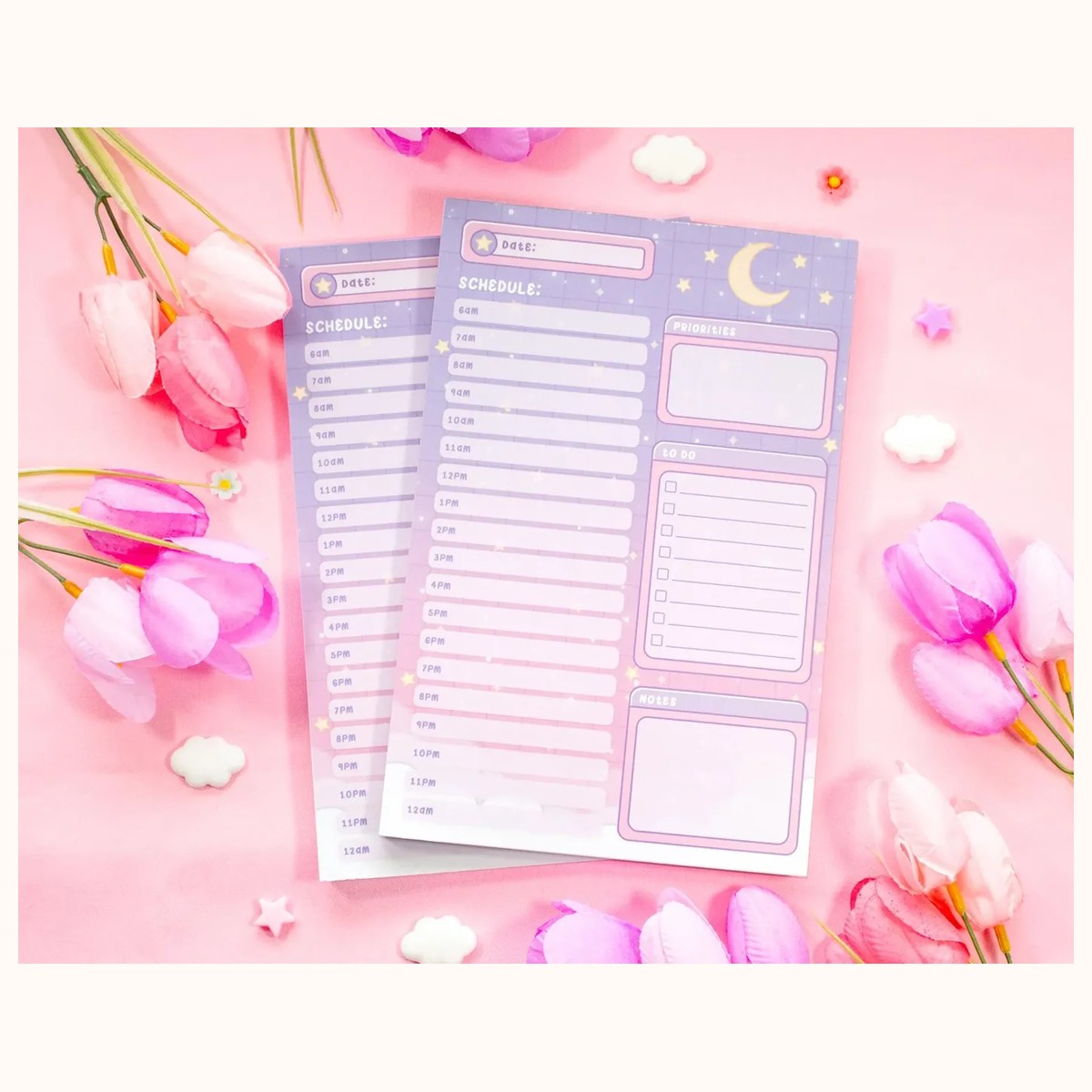 Starry Clouds Hourly Planner Pad view 3