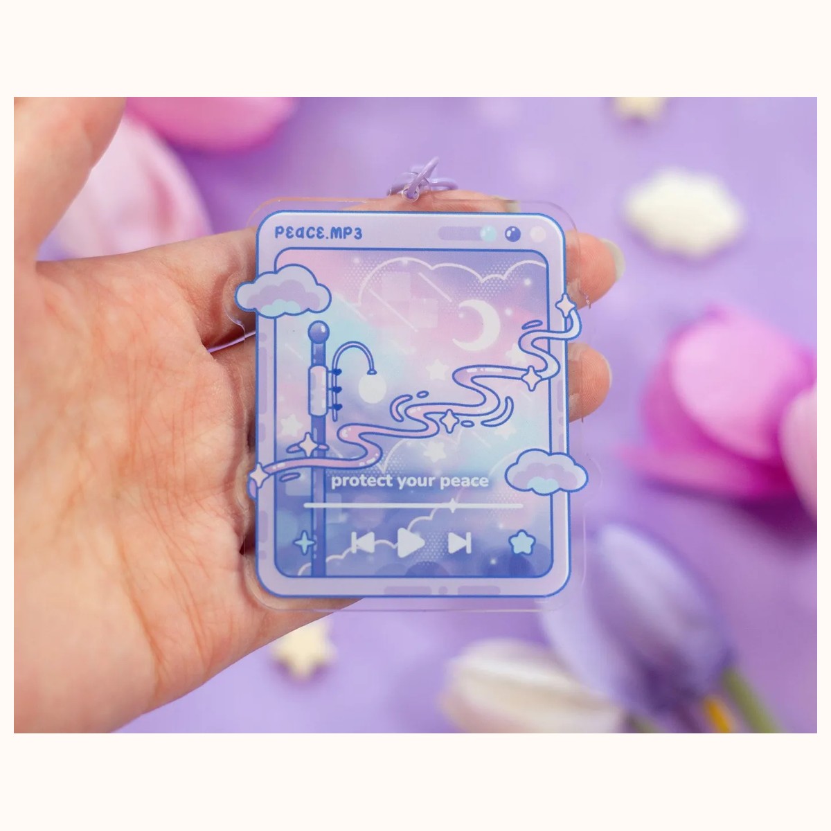 Peace Music Player Keychain view 2