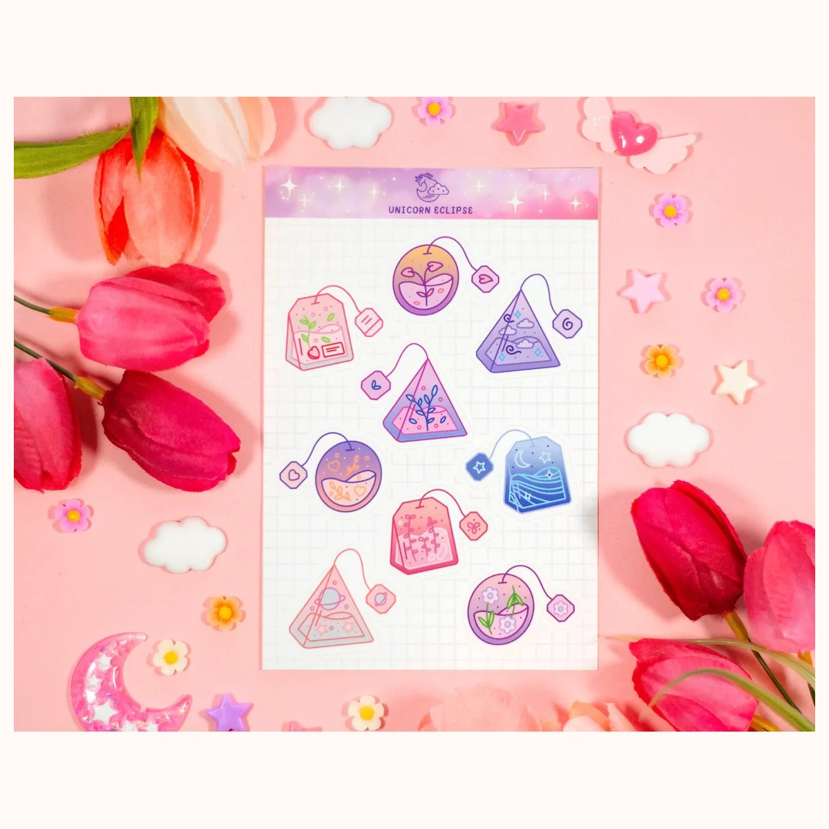 Tea Bags Aesthetic Cute Sticker Sheet | Planner Stickers, Decorative Stickers, Sticker Sheet by Farouk Book Store
