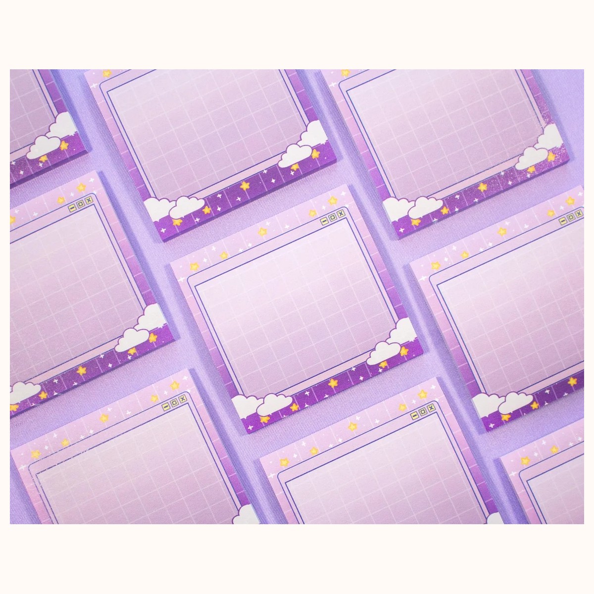 Purple Gradient Clouds Aesthetic Message Sticky Note view 3